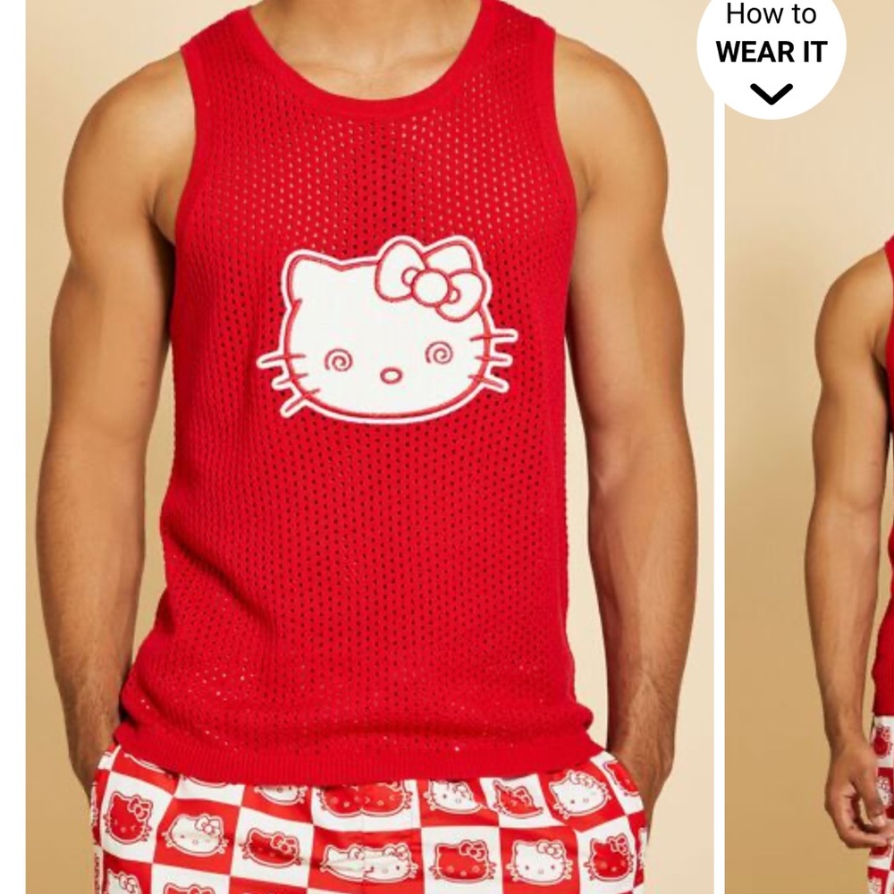 Red Hello Kitty Mesh Tank